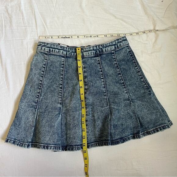 NWT Y2K 2000s Ruffle Denim Mini Skirt Juniors Size 9 Punk Skater Streetwear - Picture 5 of 5